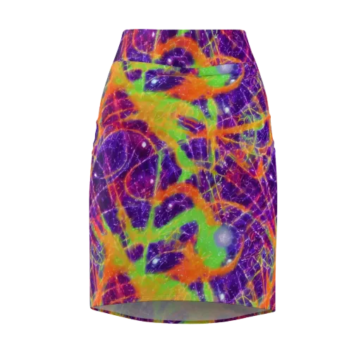 Purple Inferno on a Pencil Skirt