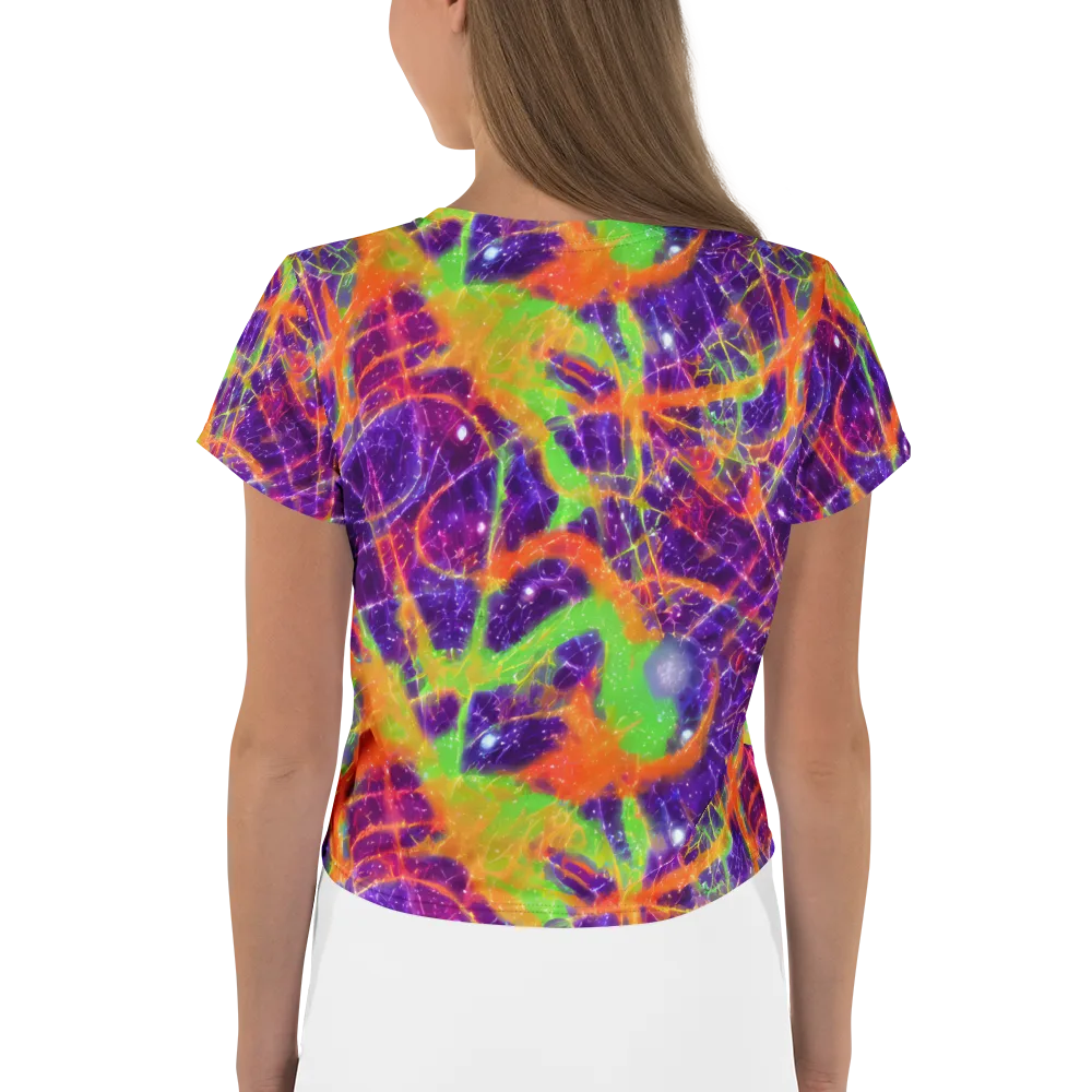 Purple Inferno on Crop Tee — Back