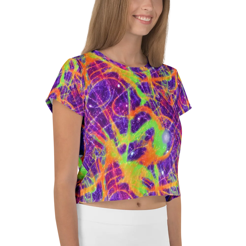 Purple Inferno on Crop Tee — Right