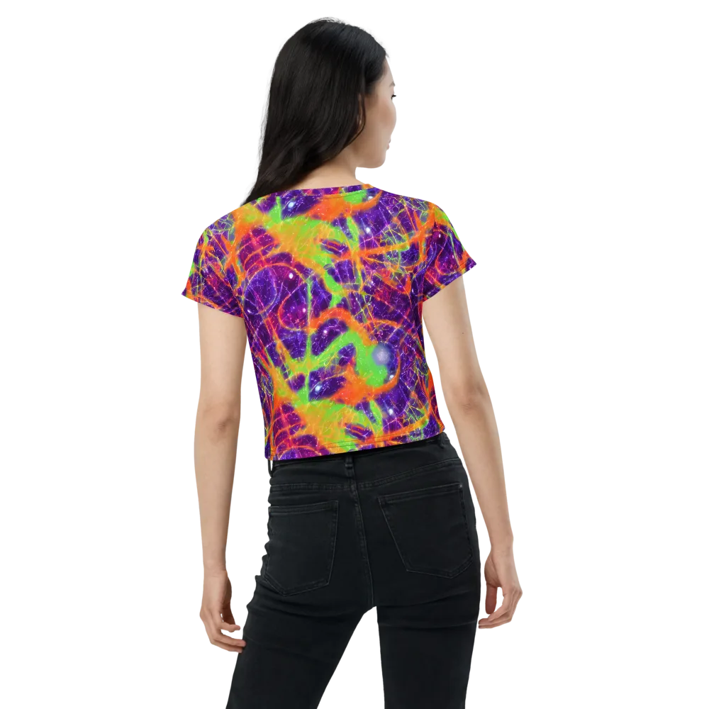 Purple Inferno on Crop Tee — Back