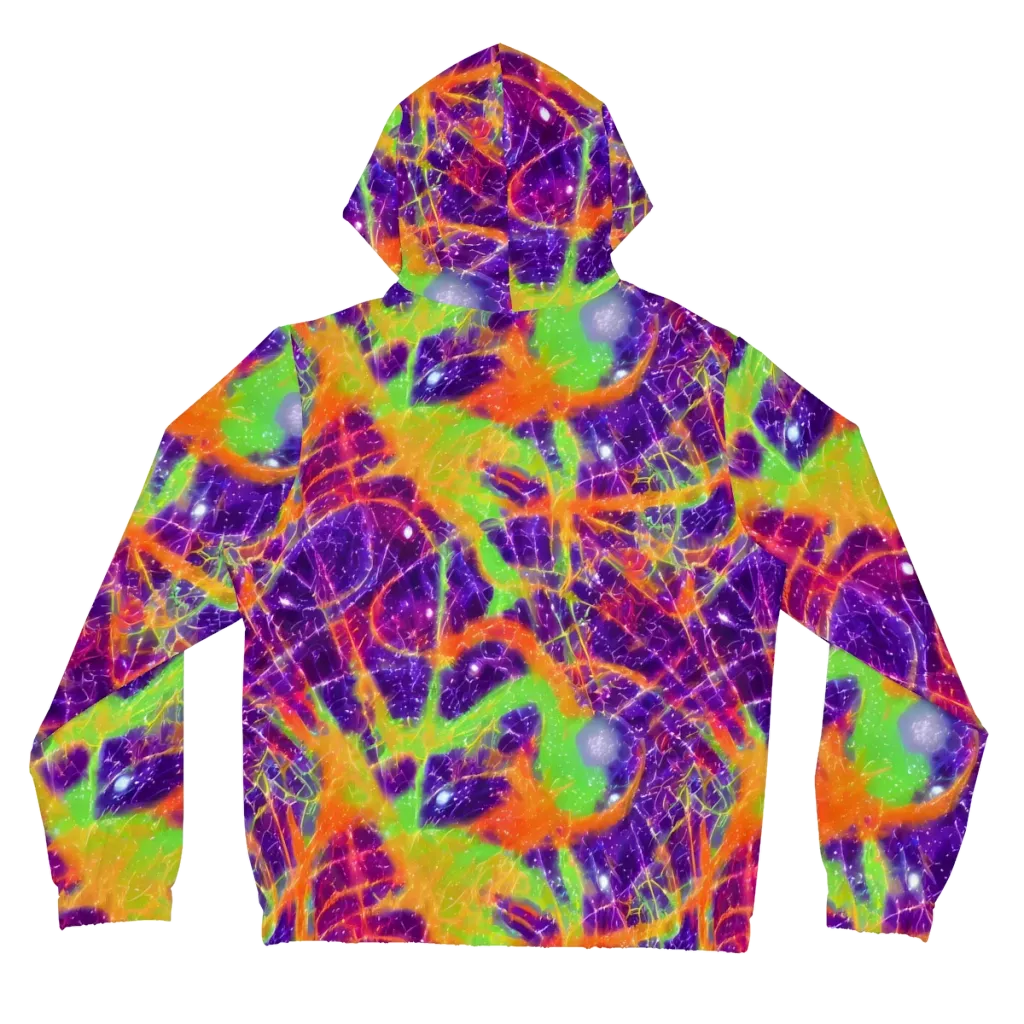 Purple Inferno on Women's Full-Zip Hoodie — Back