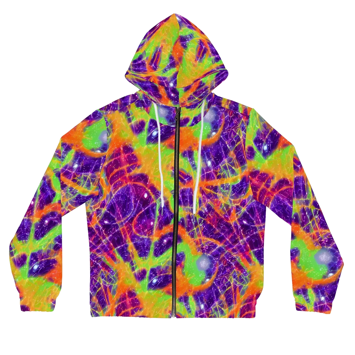 Purple Inferno on Women's Full-Zip Hoodie — Front
