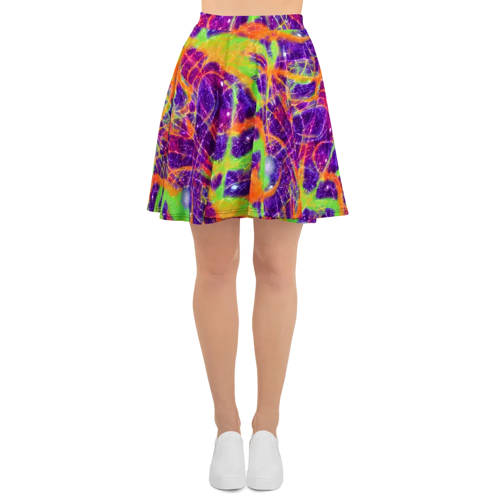 Purple Inferno on Skater Skirt — Front