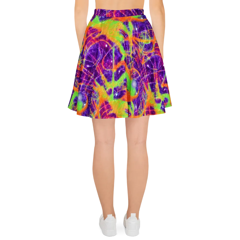 Purple Inferno on Skater Skirt — Back