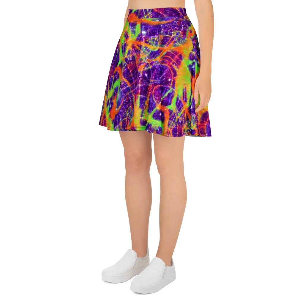 Purple Inferno on Skater Skirt — Left