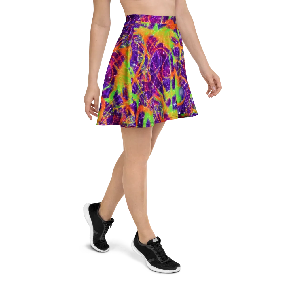Purple Inferno on Skater Skirt — Right