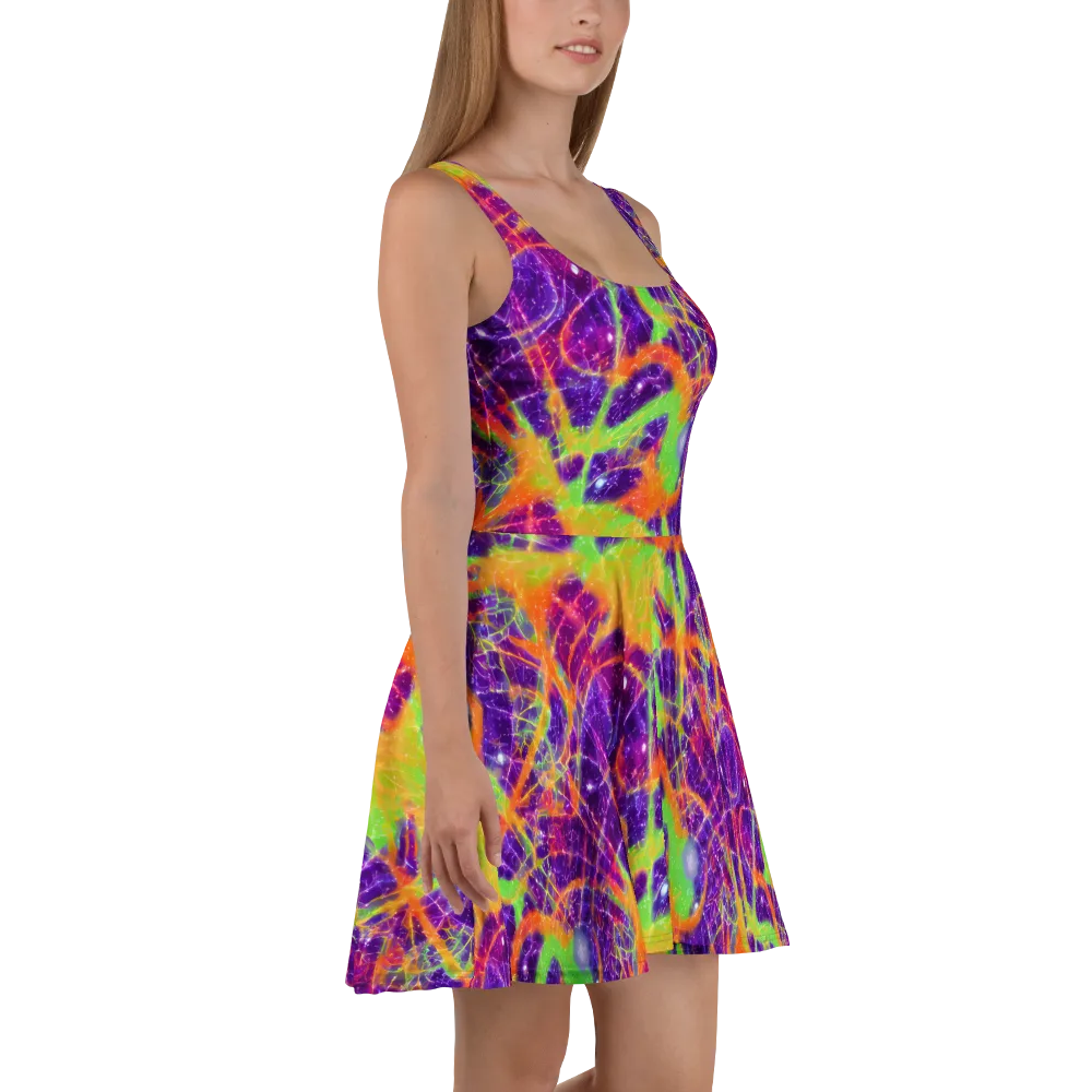 Purple Inferno on Skater Dress — Right