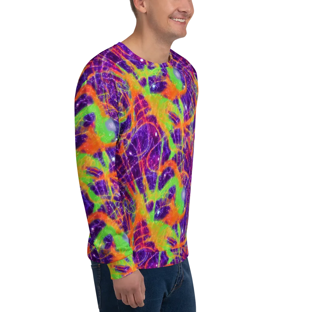 Purple Inferno on Sweatshirt — Right Front