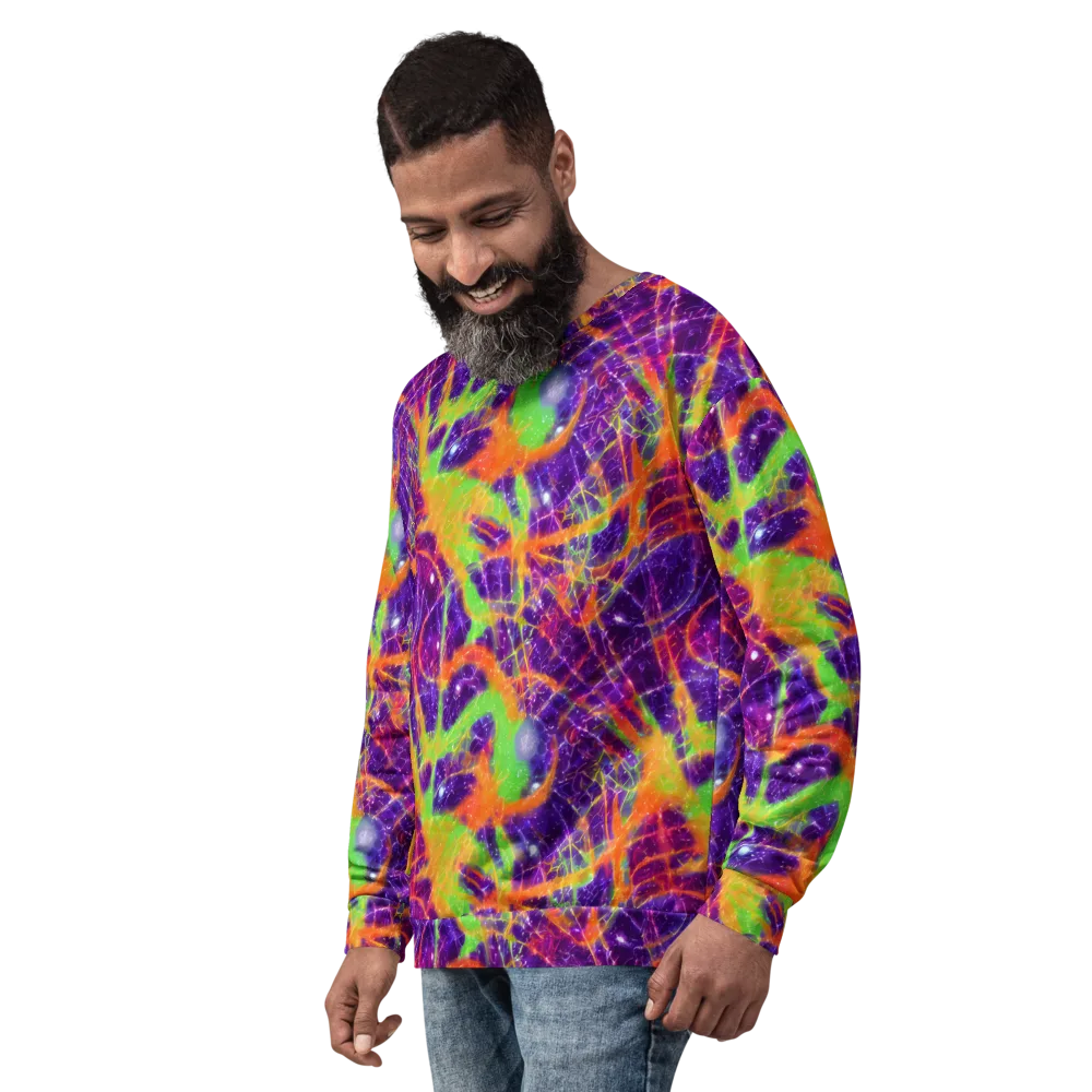 Purple Inferno on Sweatshirt — Left Front
