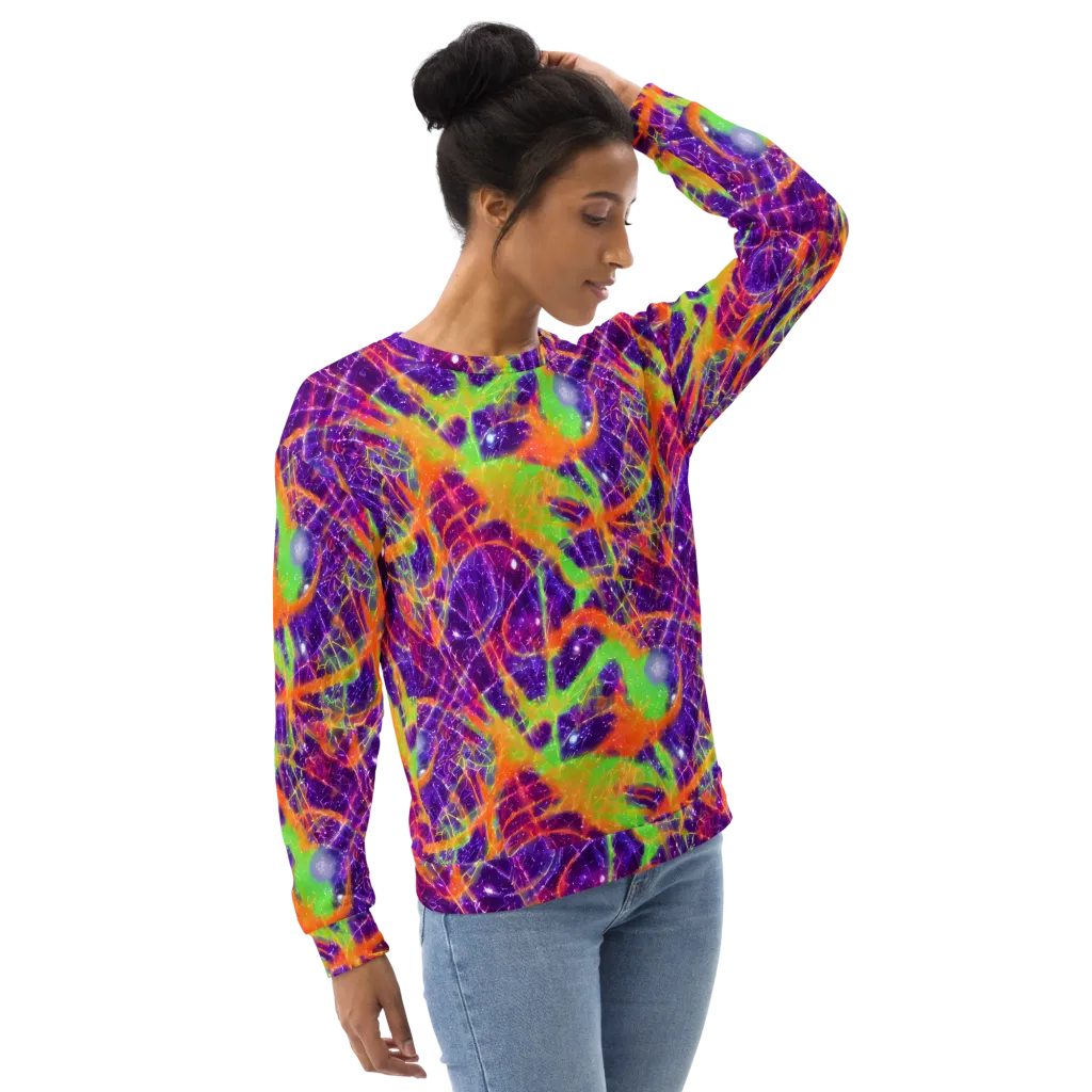 Purple Inferno on Sweatshirt — Right Front