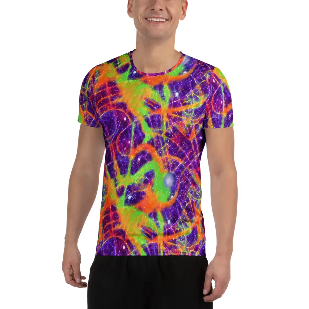 Purple Inferno on Men's Athletic T-Shirt — Front
