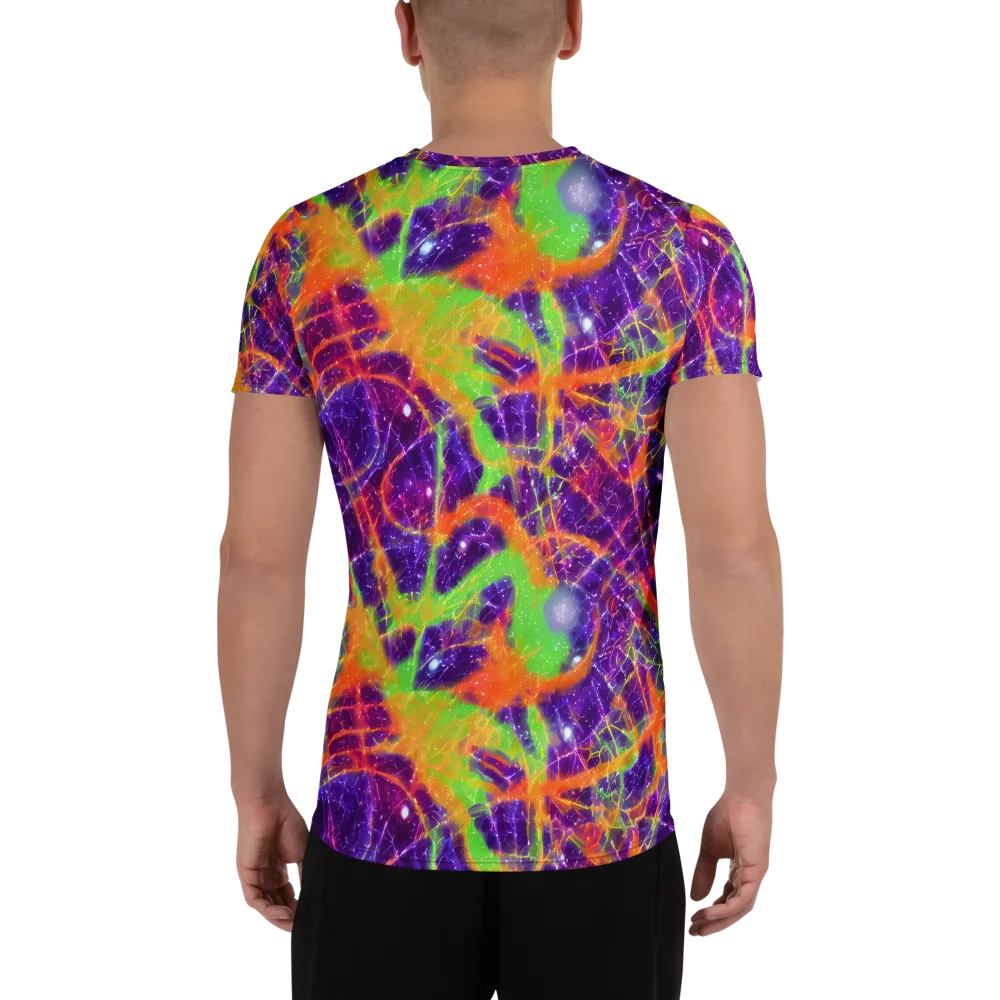 Purple Inferno on Men's Athletic T-Shirt — Back