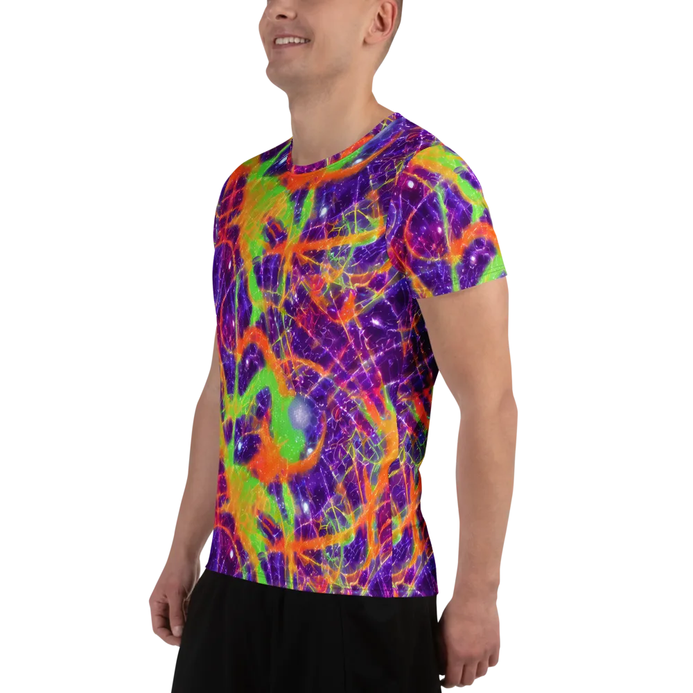 Purple Inferno on Men's Athletic T-Shirt — Left
