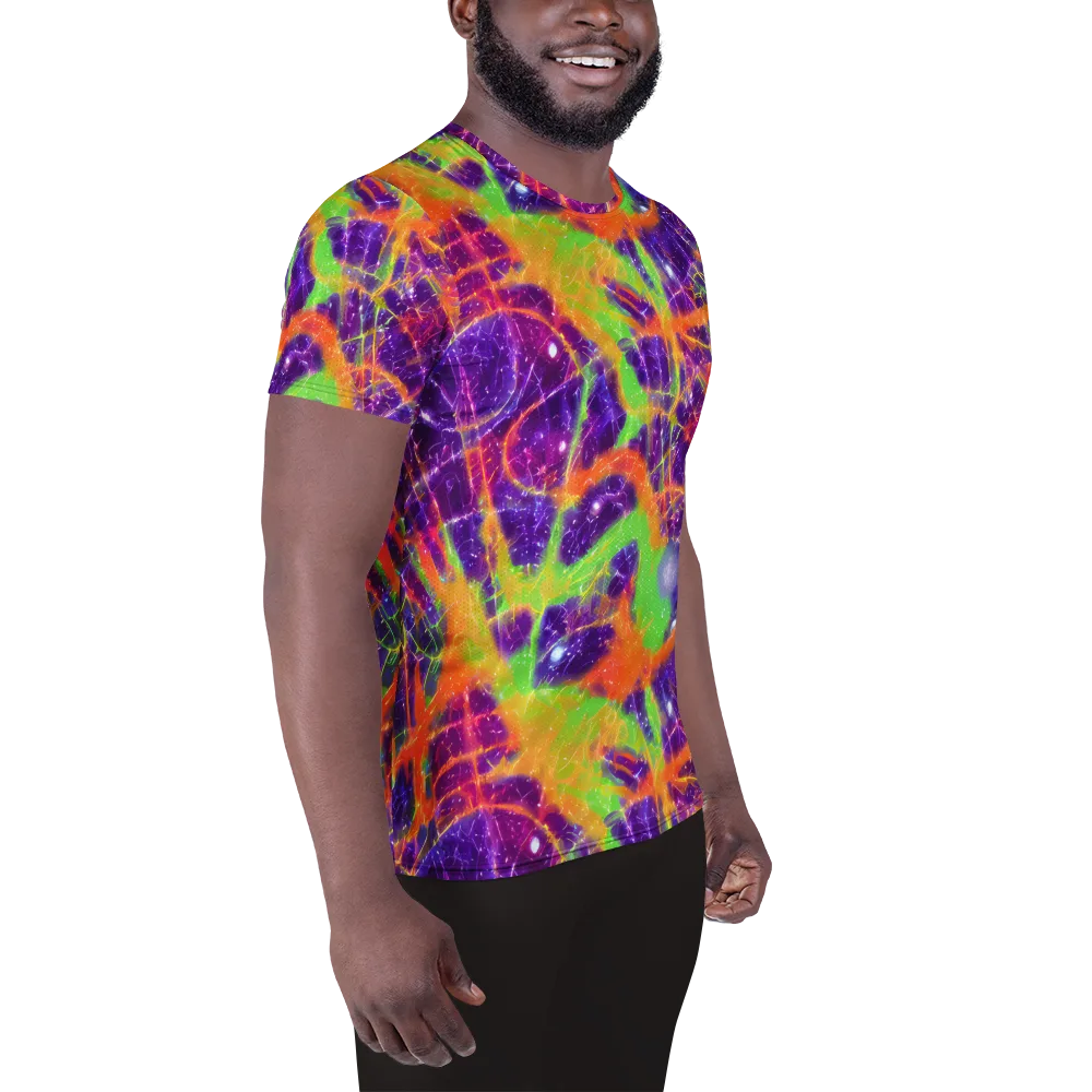 Purple Inferno on Men's Athletic T-Shirt — Right