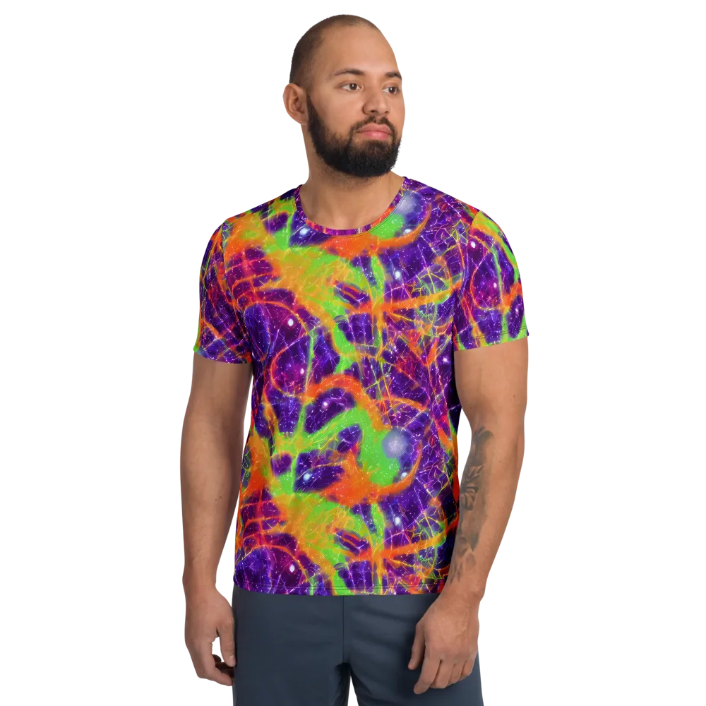 Purple Inferno on Men's Athletic T-Shirt — Front