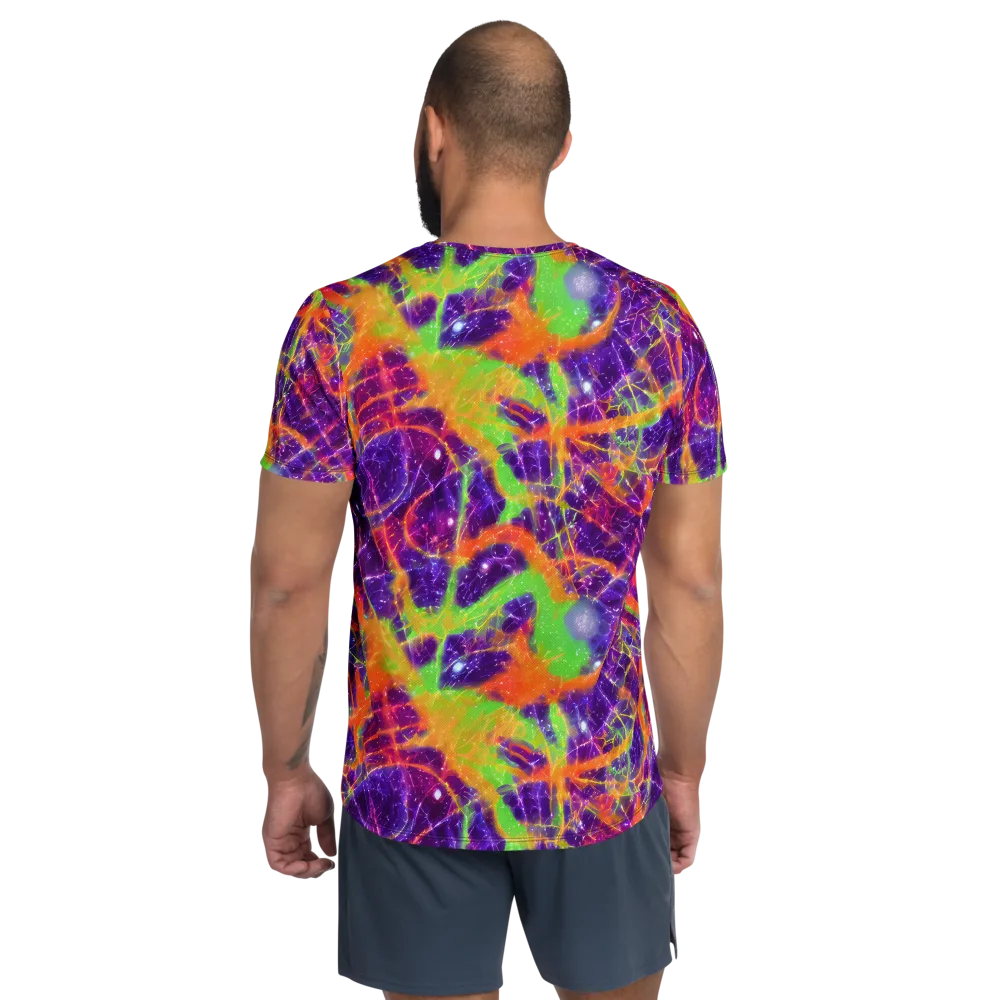 Purple Inferno on Men's Athletic T-Shirt — Back