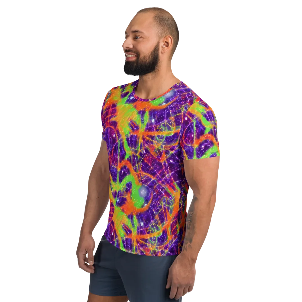 Purple Inferno on Men's Athletic T-Shirt — Left