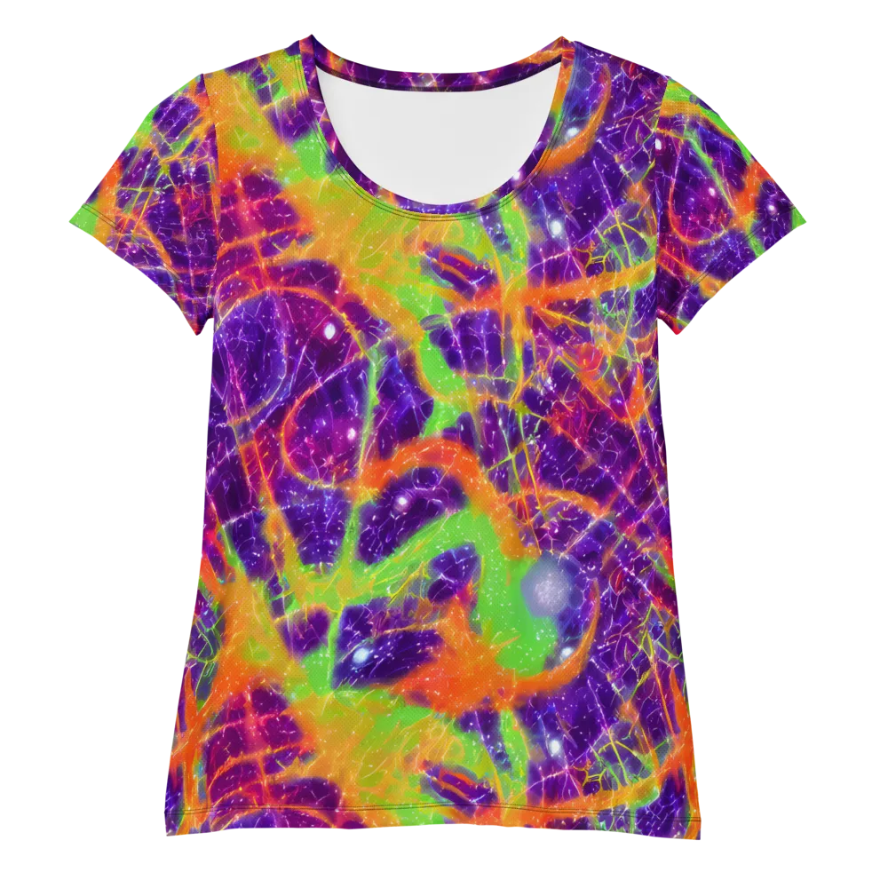Purple Inferno on Women's Athletic T-Shirt — Front
