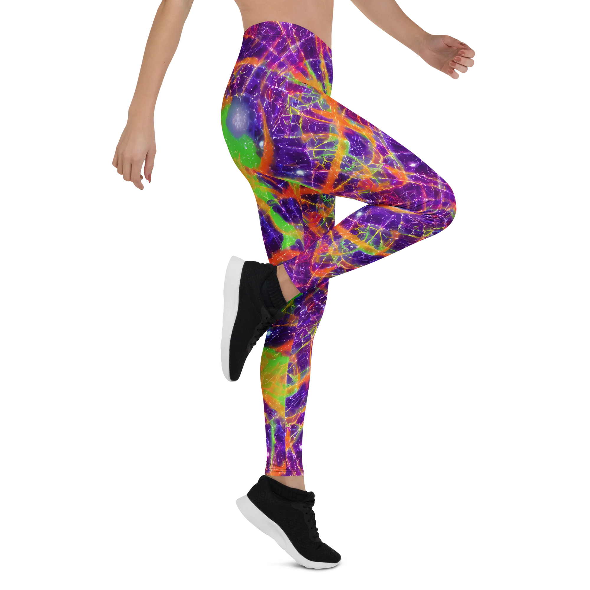 Purple Inferno on Leggings — Right