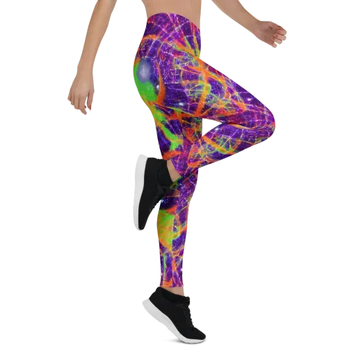 Purple Inferno on a Leggings