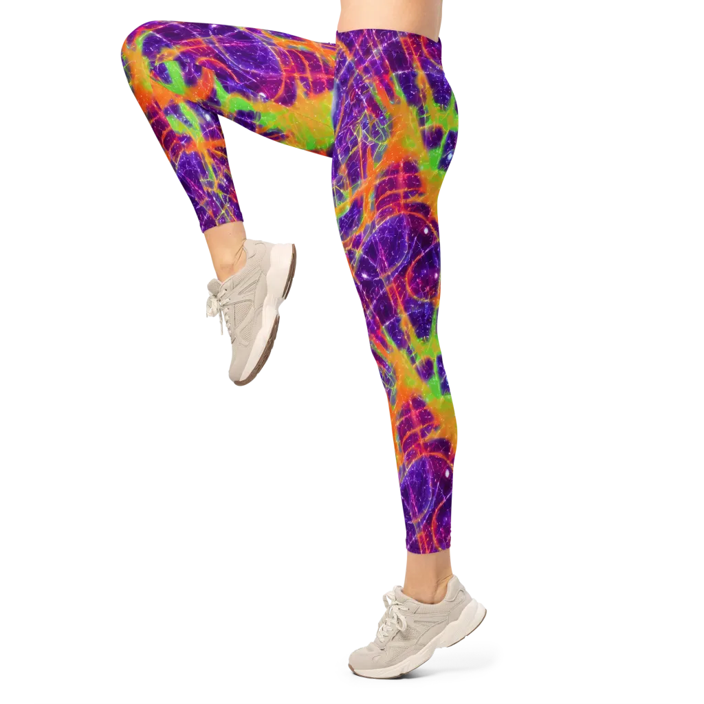 Purple Inferno on Leggings — Left