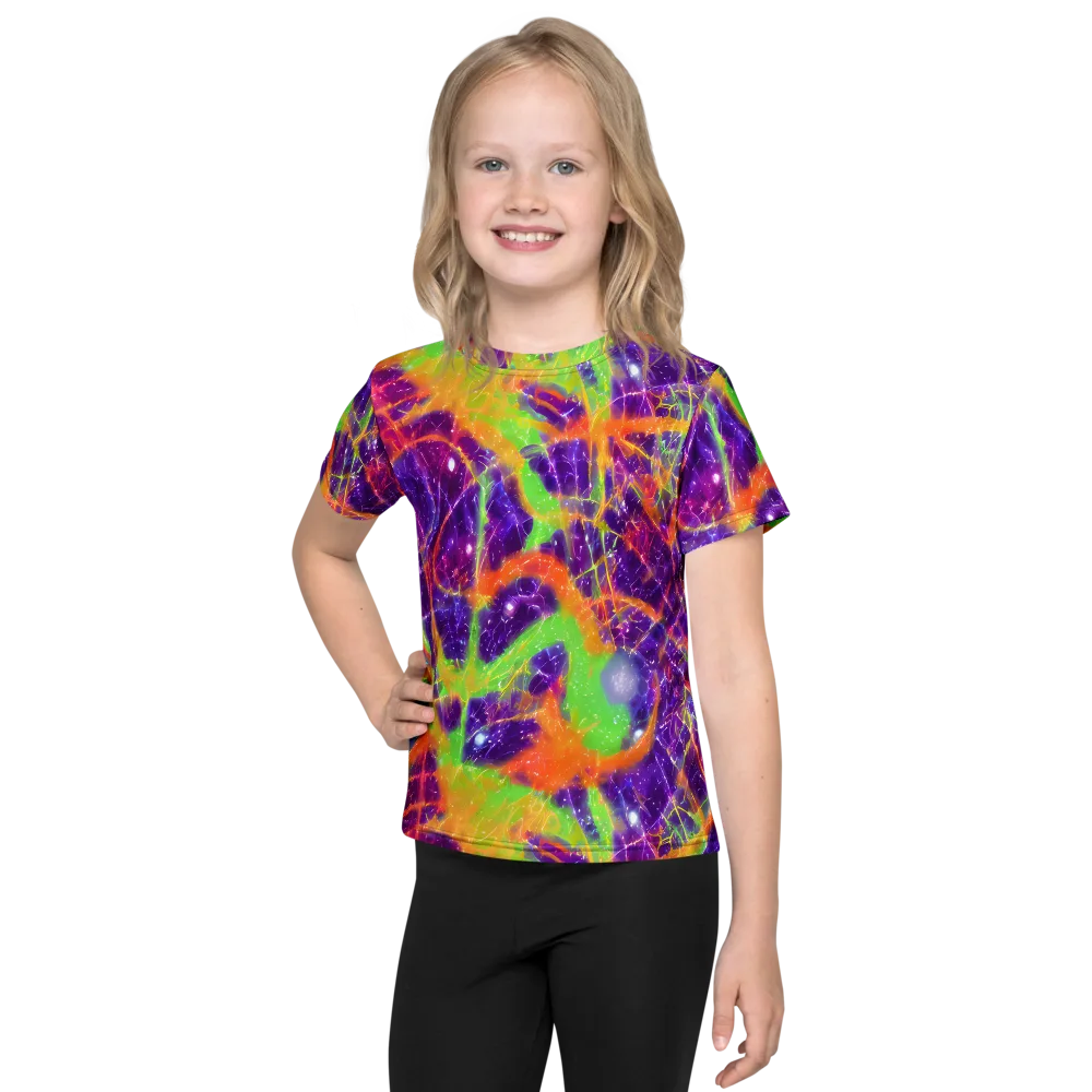 Purple Inferno on Kids Crew Neck T-Shirt — Front