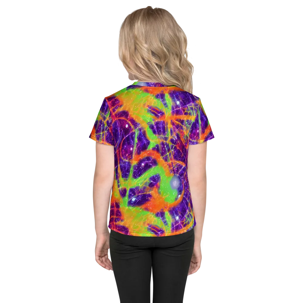 Purple Inferno on Kids Crew Neck T-Shirt — Back