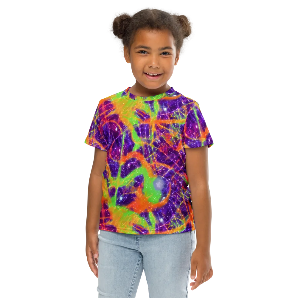 Purple Inferno on Kids Crew Neck T-Shirt — Front