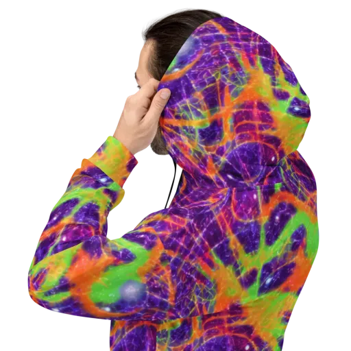 Purple Inferno on a Hoodie