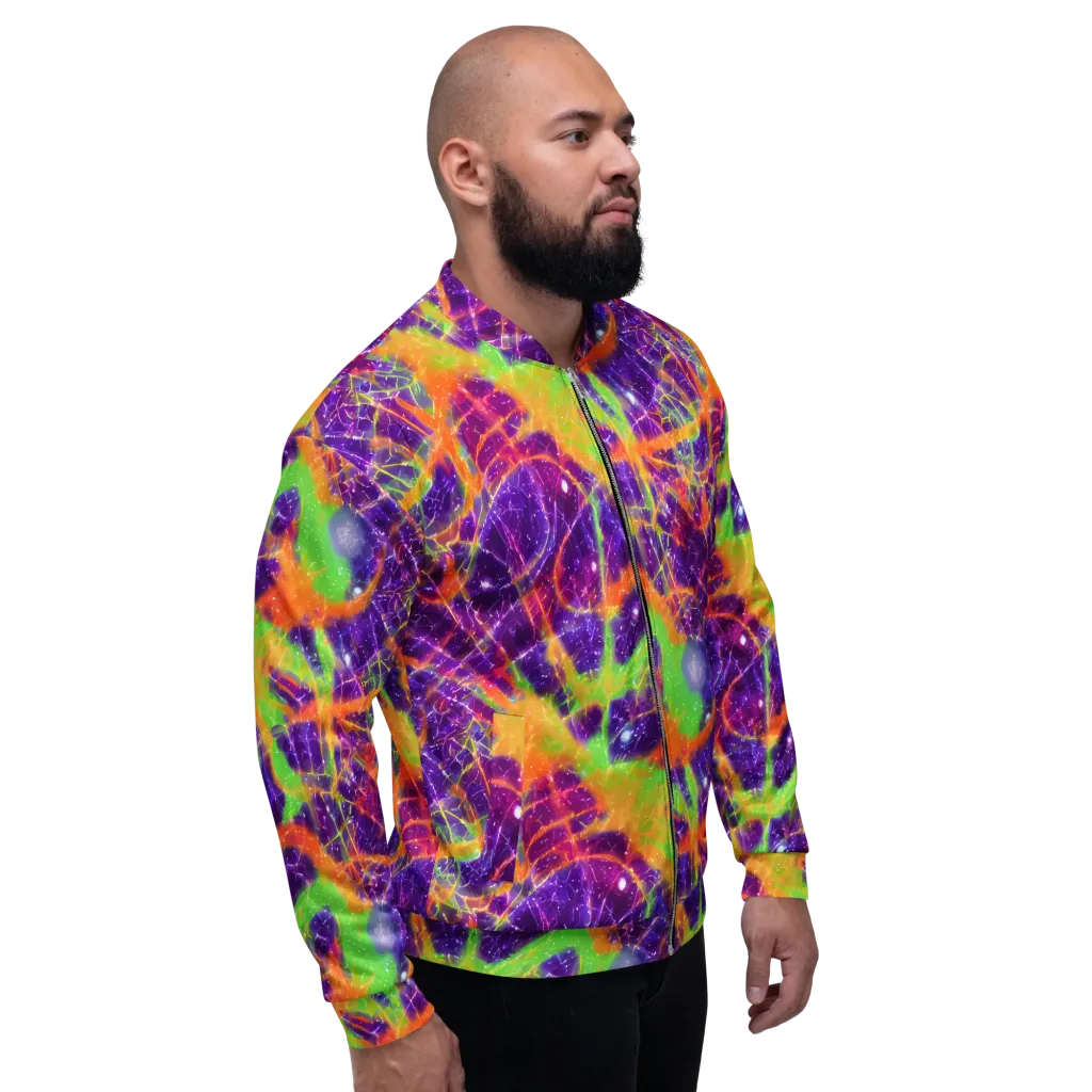 Purple Inferno on Bomber Jacket — Right