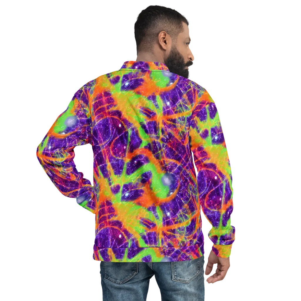 Purple Inferno on Bomber Jacket — Back