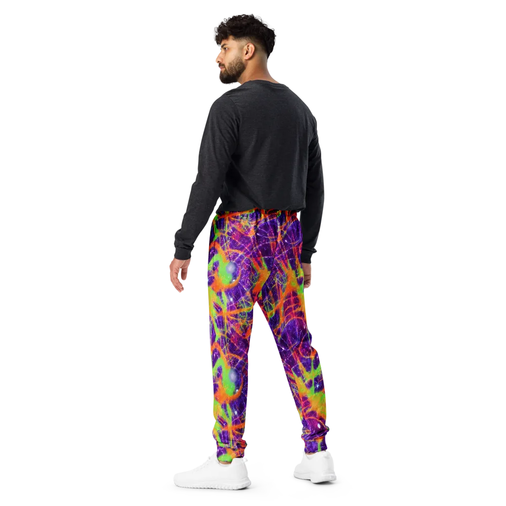 Purple Inferno on Men's Joggers — Back