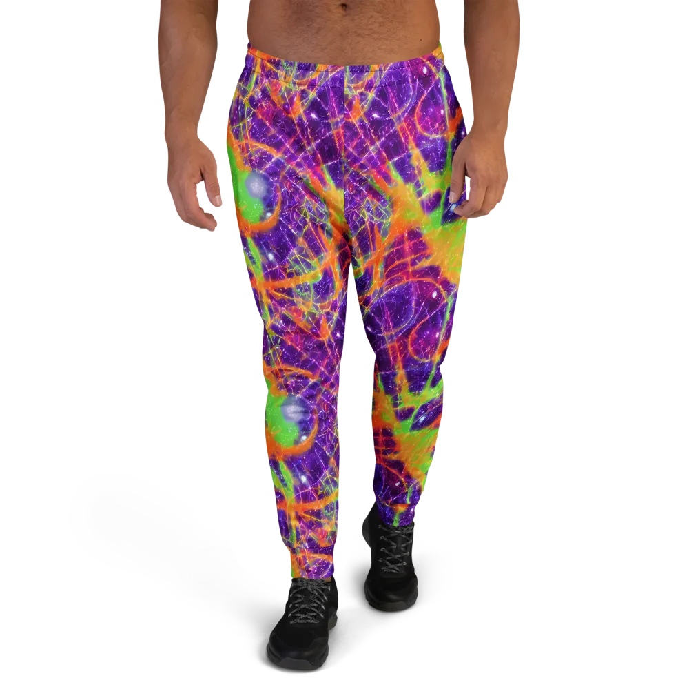 Purple Inferno on Men's Joggers — Front