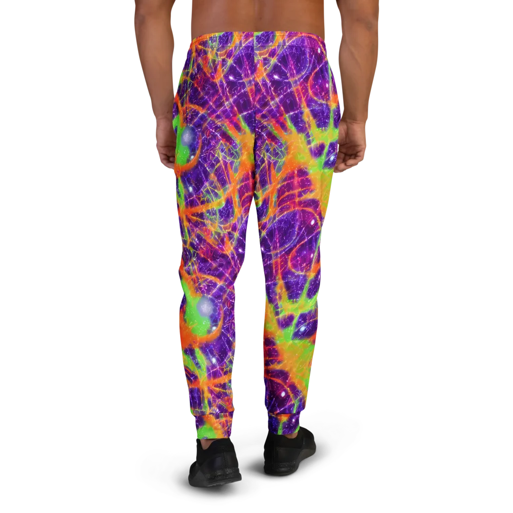 Purple Inferno on Men's Joggers — Back
