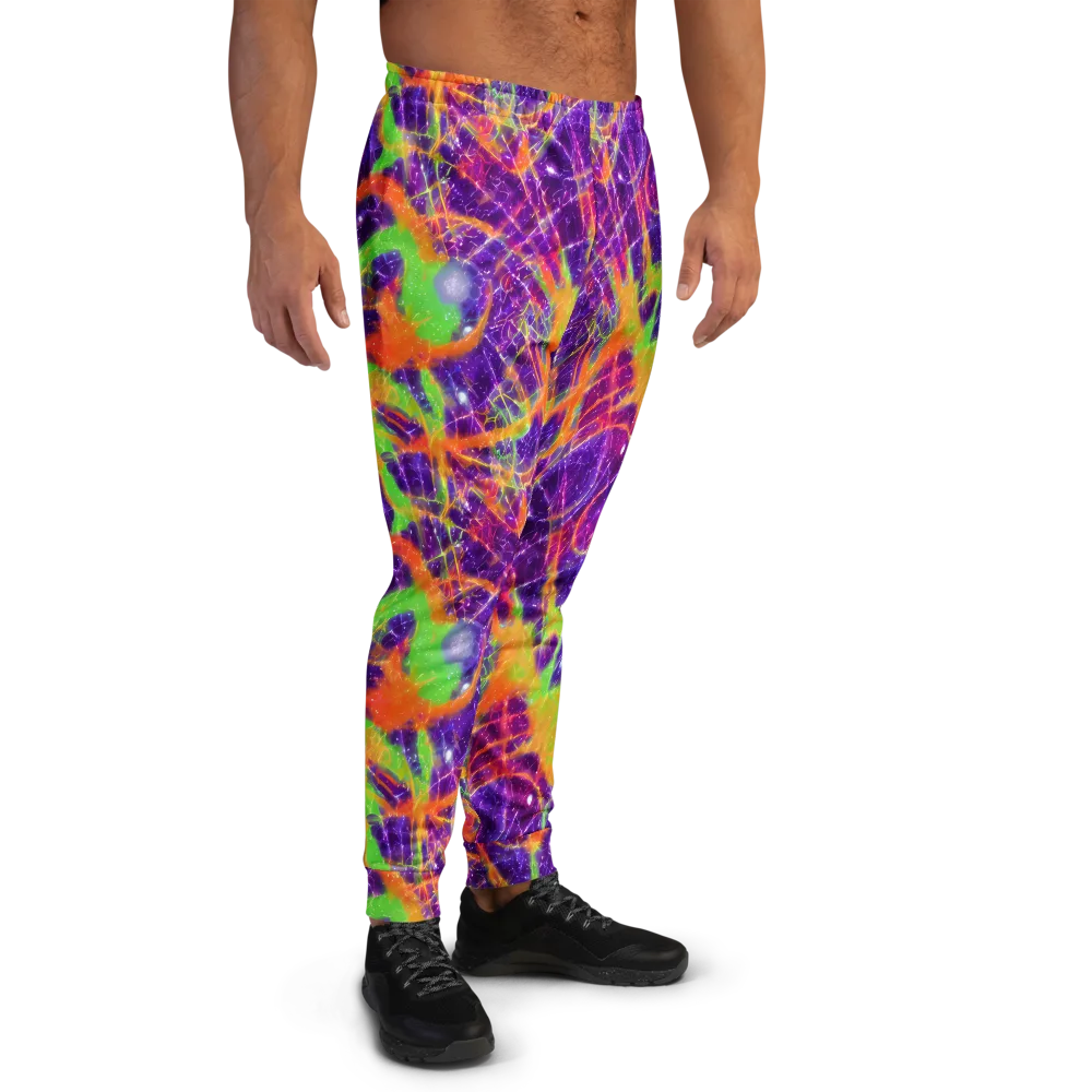 Purple Inferno on Men's Joggers — Right