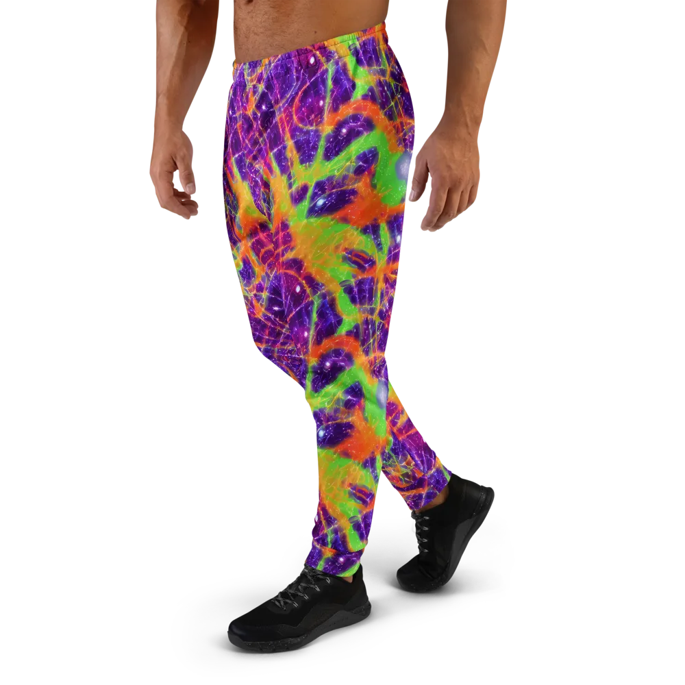 Purple Inferno on Men's Joggers — Left