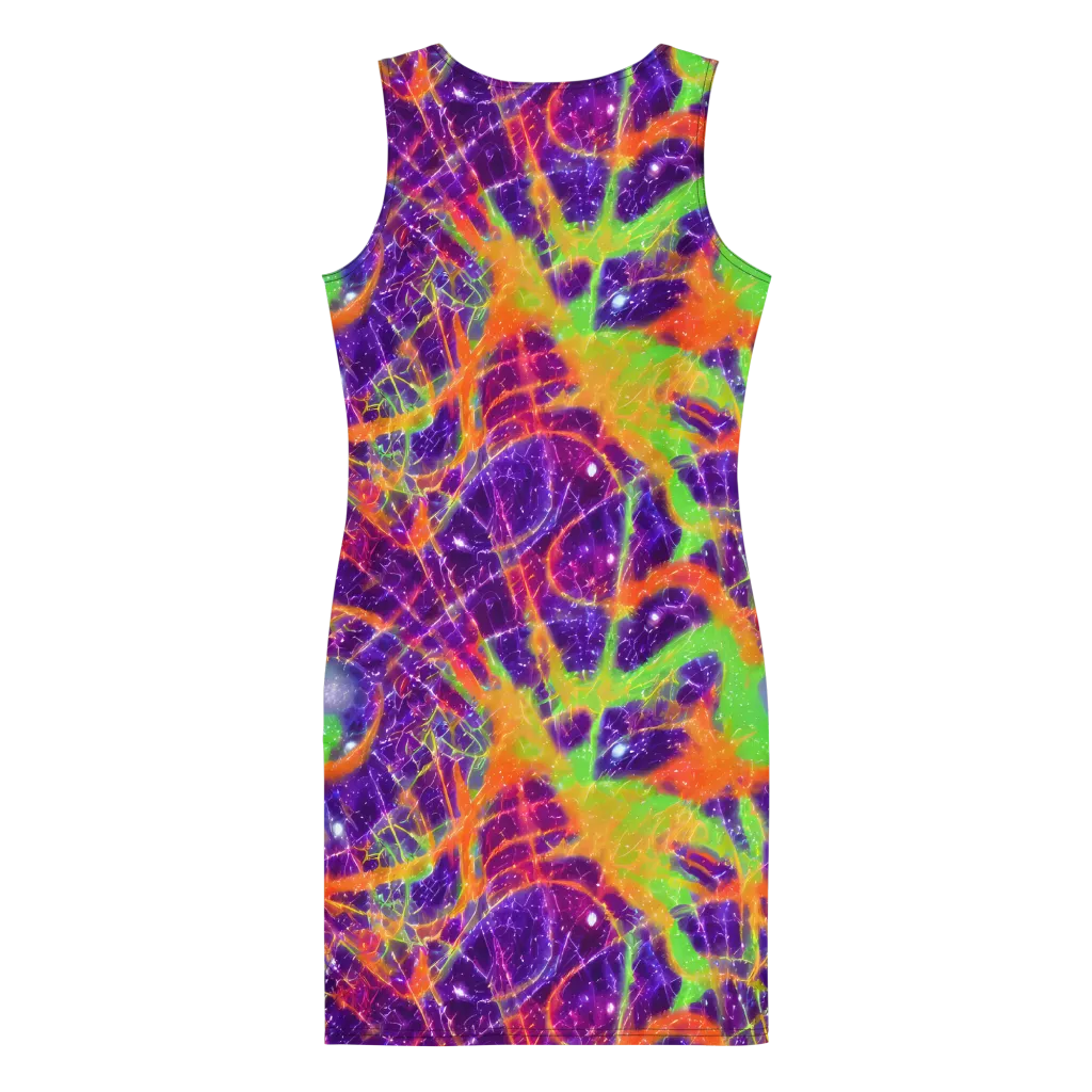 Purple Inferno on Bodycon Dress — Back