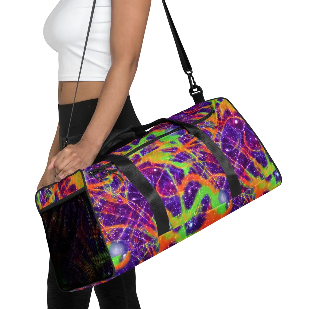 Purple Inferno on Duffle Bag — Front