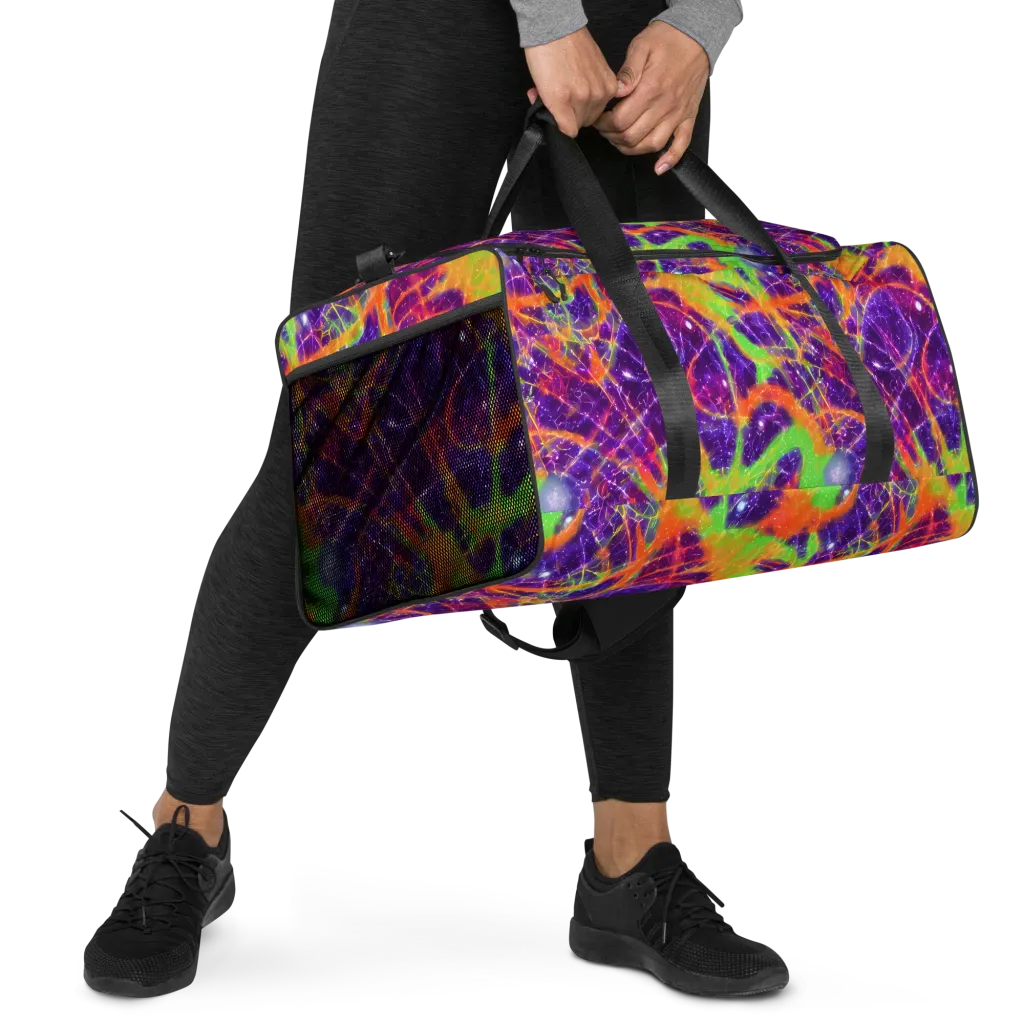 Purple Inferno on Duffle Bag — Right Front