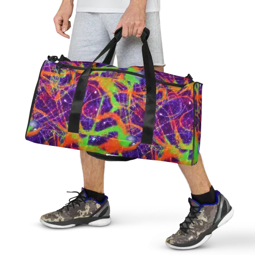 Purple Inferno on a Duffle Bag