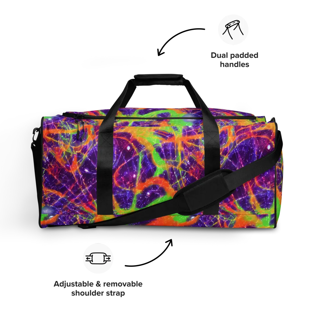 Purple Inferno on Duffle Bag — Front