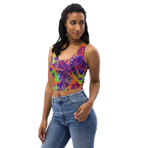 Purple Inferno on a Crop Top