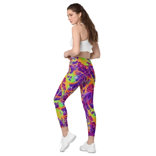 Purple Inferno on a Leggings with Pockets