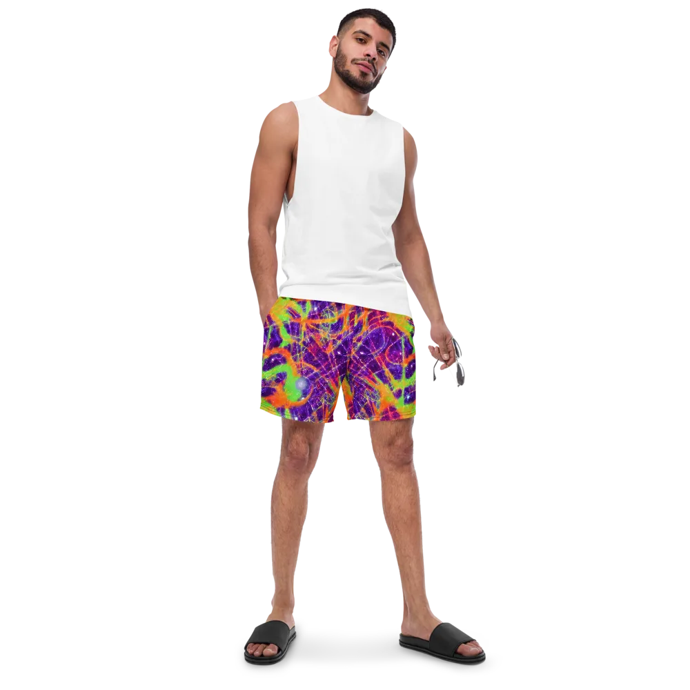 Purple Inferno on Swim Trunks — Front