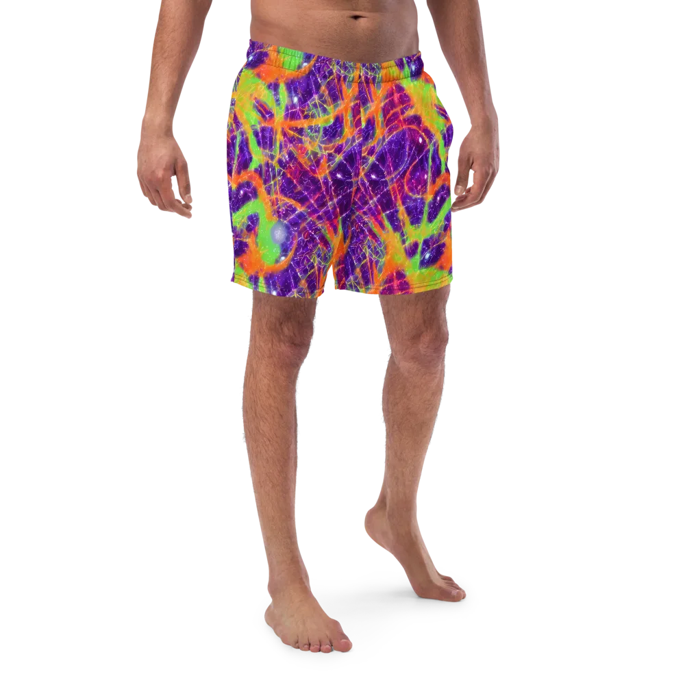 Purple Inferno on Swim Trunks — Front