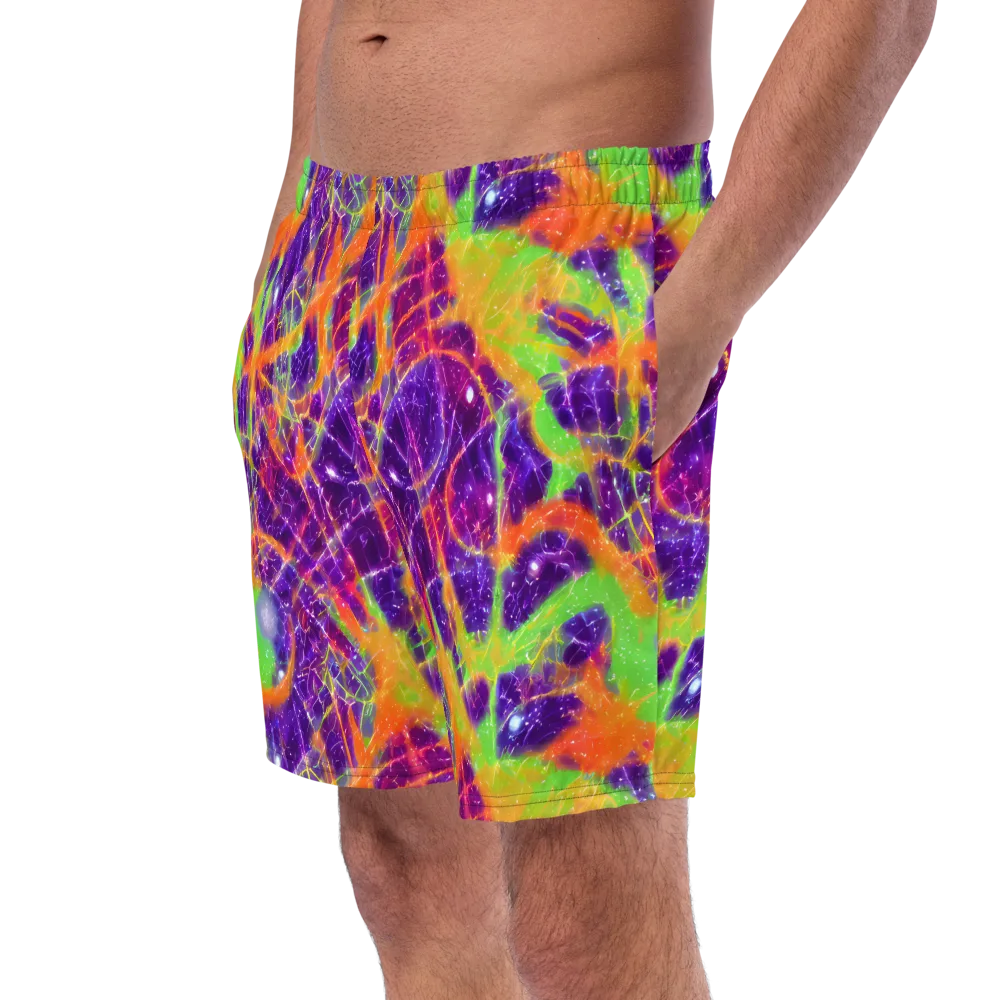 Purple Inferno on Swim Trunks — Left Front