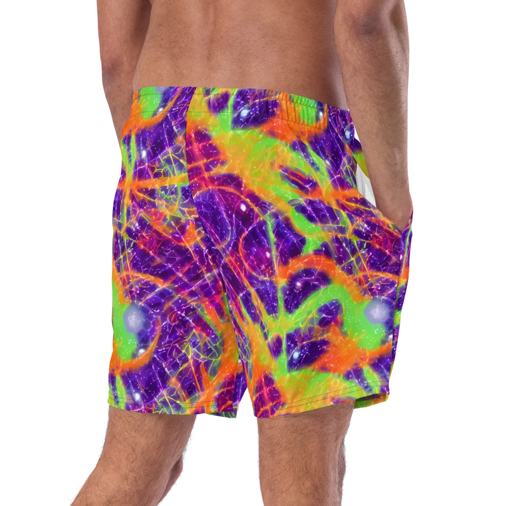 Purple Inferno on Swim Trunks — Right Back