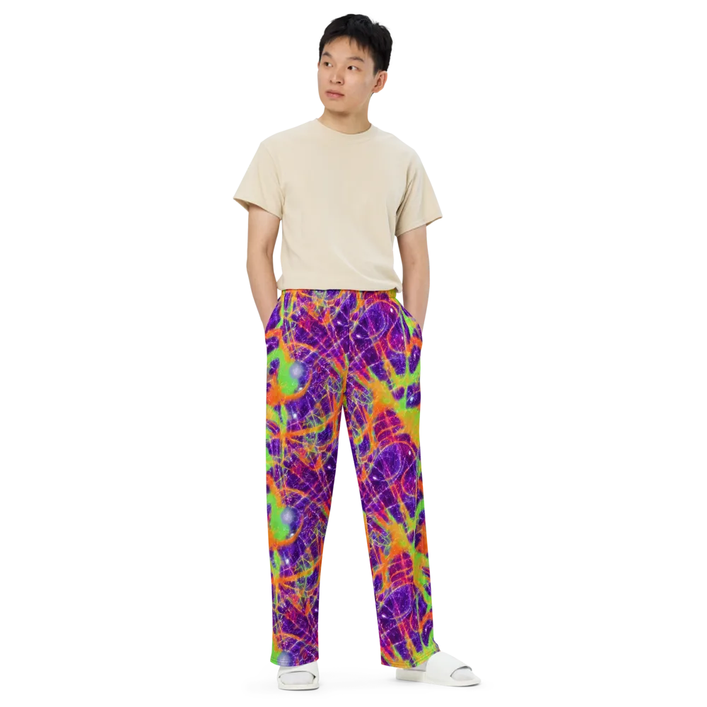 Purple Inferno on Wide-Leg Pants — Front