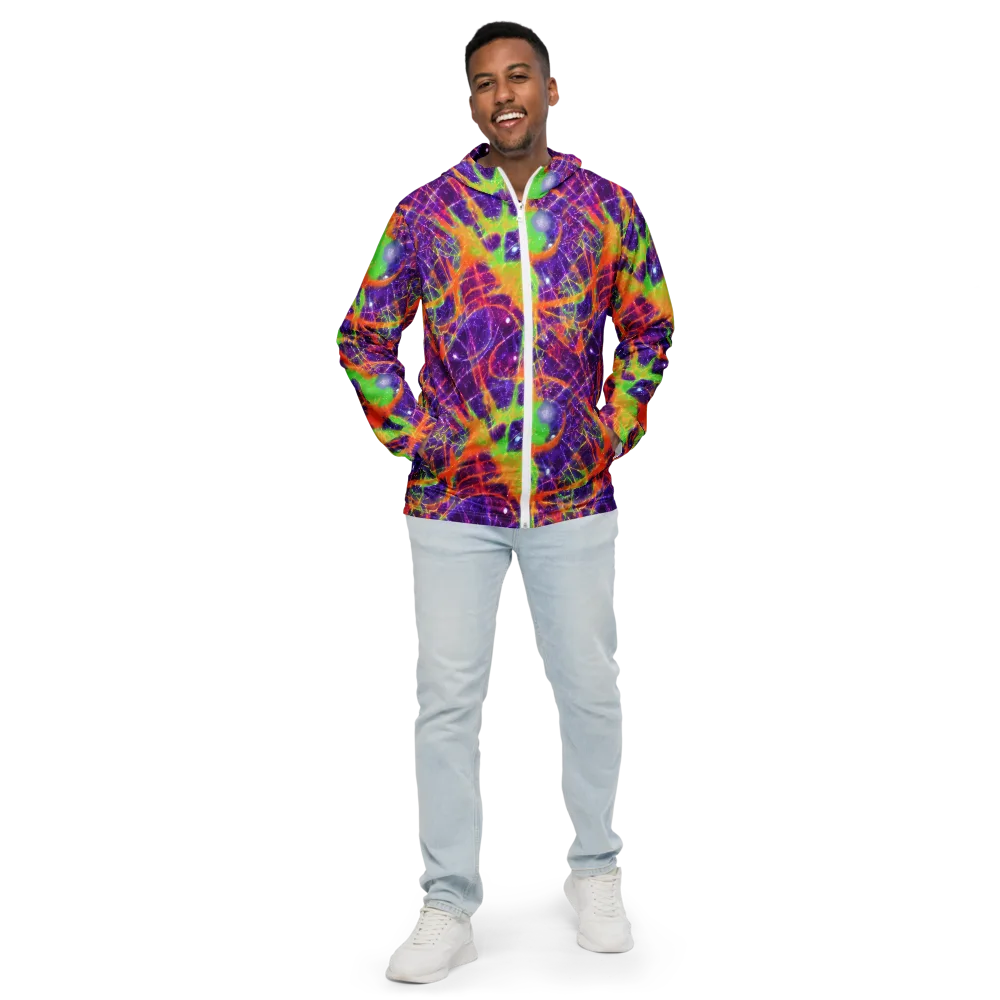 Purple Inferno on Men's Windbreaker — Front