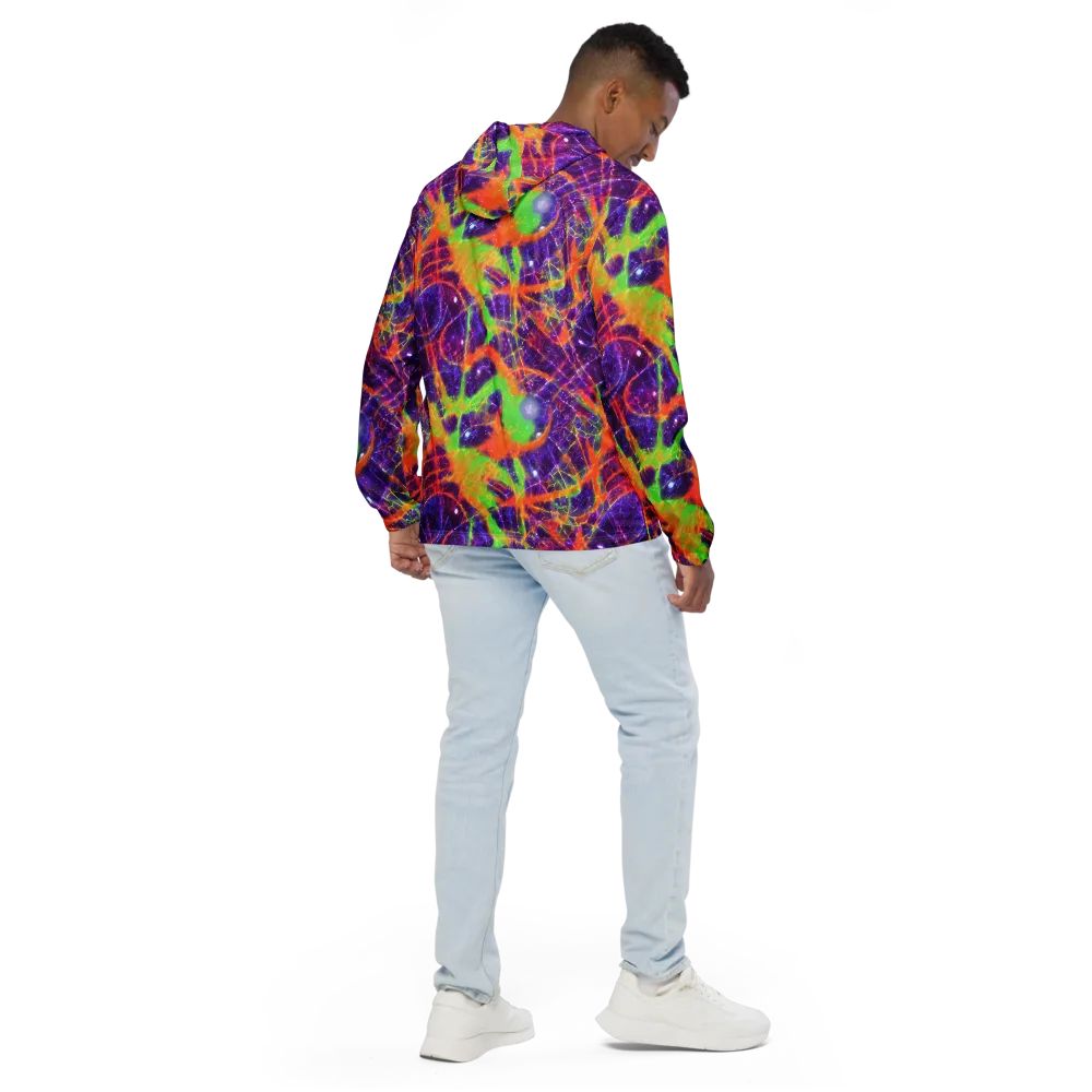 Purple Inferno on Men's Windbreaker — Back